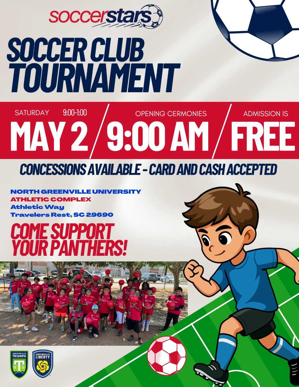 The Cherrydale Soccer team has a tournament Saturday